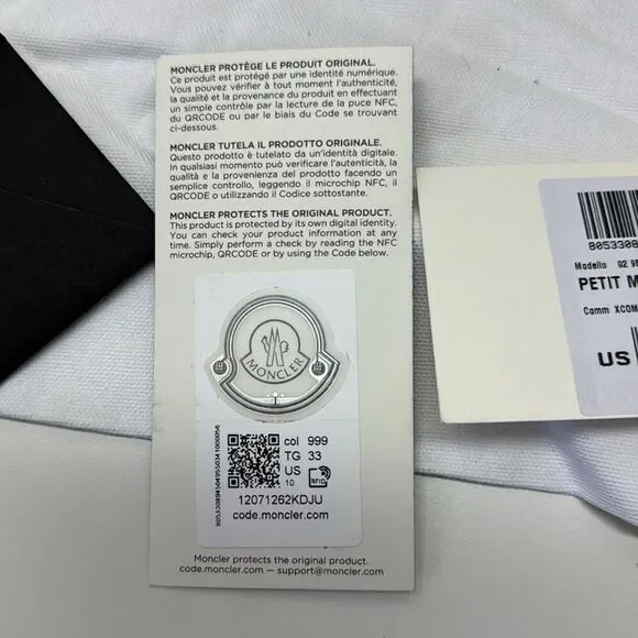 🔥Moncler Black Combat Boots with High-Top Design size 33 new in box - Picture 9 of 11